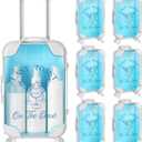 Honeydak 6 Pcs Last Toast on The Coast Bachelorette 6.7 x 3.7 x 1.8 Inches Mini Suitcase Party Favor Travel Gift Box Favor Luggage Storage Box for Bridal Wedding Beach Party Decor for Girls Women