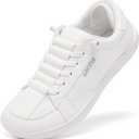 Womens Wide Barefoot Shoes Zero Drop Minimalist Canvas Slip-on Walking Sneakers, Size 8