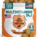 Old Dog's Barn Multivitamins 19 in 1 for Dogs Glucosamine, Salmon Oil, Cranberry Powder, Hemp Seed Oil (Omega 6), MSM, Chondroitin, Vitamin C, Probiotics, Zinc & Folic Acid 120 Soft Chews Exp:O2-2027