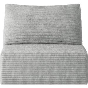 Compression Single Seat Sofa - Modular Sectional Middle Seat Module, Corduroy Upholstery, No Assembly Required, Grey, Size: 32*32*98cm