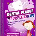 Dental Plaque Disclosing Tablets for Kids & Adults - Showing Plaque by Changing Color - Helps Teach Brushing Habits for Clean Teeth - 36 Count