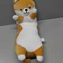 Long Shiba Inu Plush Body Pillow Giant Stuffed Animal Corgi Dog Plush Toys Hugging Pillow, Soft Long Dog Sleeping Cushion Gifts for Girls Boys