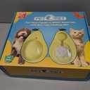 Cat Food and Water Bowl  Avocado Cat Bowl with Water Dispenser Pet Bowl& Small Dogs, Non-Spill, Anti-Choke, Eco-Friendly Dog Feeding Bowl Water Fountain 3-in-1 (Gray&White)