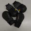 XSY&G Dog Boots,Waterproof Dog Shoes,Dog Booties with Reflective Rugged Anti-Slip Sole and Skid-Proof,Outdoor Dog Shoes for Medium to Large Dogs 4Pcs-Size5 (Size 5:2.7''x2.2'')(L*W) for 41-60 lbs, Black)