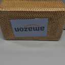 Natural Rectangular Rattan Storage Baskets (Set of 3), Hand Woven Food and Fruit Serving Baskets, Wicker Organizer for Living Room, Bedroom, Kitchen