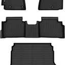 HAFIDI® Floor Mats & Cargo Liner Set Fit for 2019-2024 Kia Forte丨S丨EX丨FE丨LX丨LXS丨GT丨GT-Line丨All Weather Protection TPE Anti-Slip Automotive Full Set Floor Liners Custom Accessories - Black