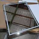 Keonjinn 48 x 40 Inch LED Bathroom Mirror with Lights, Bighter Frontlit & Backlit Vanity Mirror with Stepless Dimmable 3-Color, Anti-Fog Mirror for Wall, HD Tempered Glass, Memory Founction, CR90+