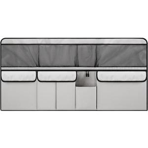 Car Trunk Organizer, Space Saving Hanging Automotive Back Seat Organizer Storage Bag with 10 Pocekts, Foldable Vehicle Interior Cargo Organizer Accessories for Car, SUV, Truck, MPV (Grey)