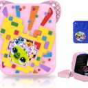 2 x Silicone Cover Case for Bitzee Disney Interactive Toy, Silicone Protective Cover for Bitzee Virtual Electronic Pets, Digital Pet Accessories for Bitzee with Lanyard, Pink (Case Only)