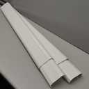 LyPrem PVC Line Cover Kit Parts Accessories for Ductless Mini Split (2Pack 5'' Straight Duct,White)