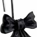 CHICTIE Decorative Shower Curtain Hooks, Bow Knot Shower Curtain Rings Hooks for Bathroom Baby Kids Room Rustproof Shower Hooks (Black)