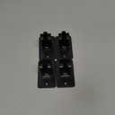 4 Pieces Self Adhesive Curtain Rod Bracket, Universal Plastic Curtain Rod Holders, No Drill Curtain Rod Brackets Curtain Rod Hooks for Bathroom, Bedroom, Livingroom, Kitchen (Black)