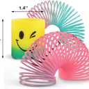 30 Pack Spring Rainbow Magic Fidget Stress Coil Mini Springs Bulk Toys for Party Favor Carnival Prize Birthday Goodie Bag Stuffers for Kids Boys Girls