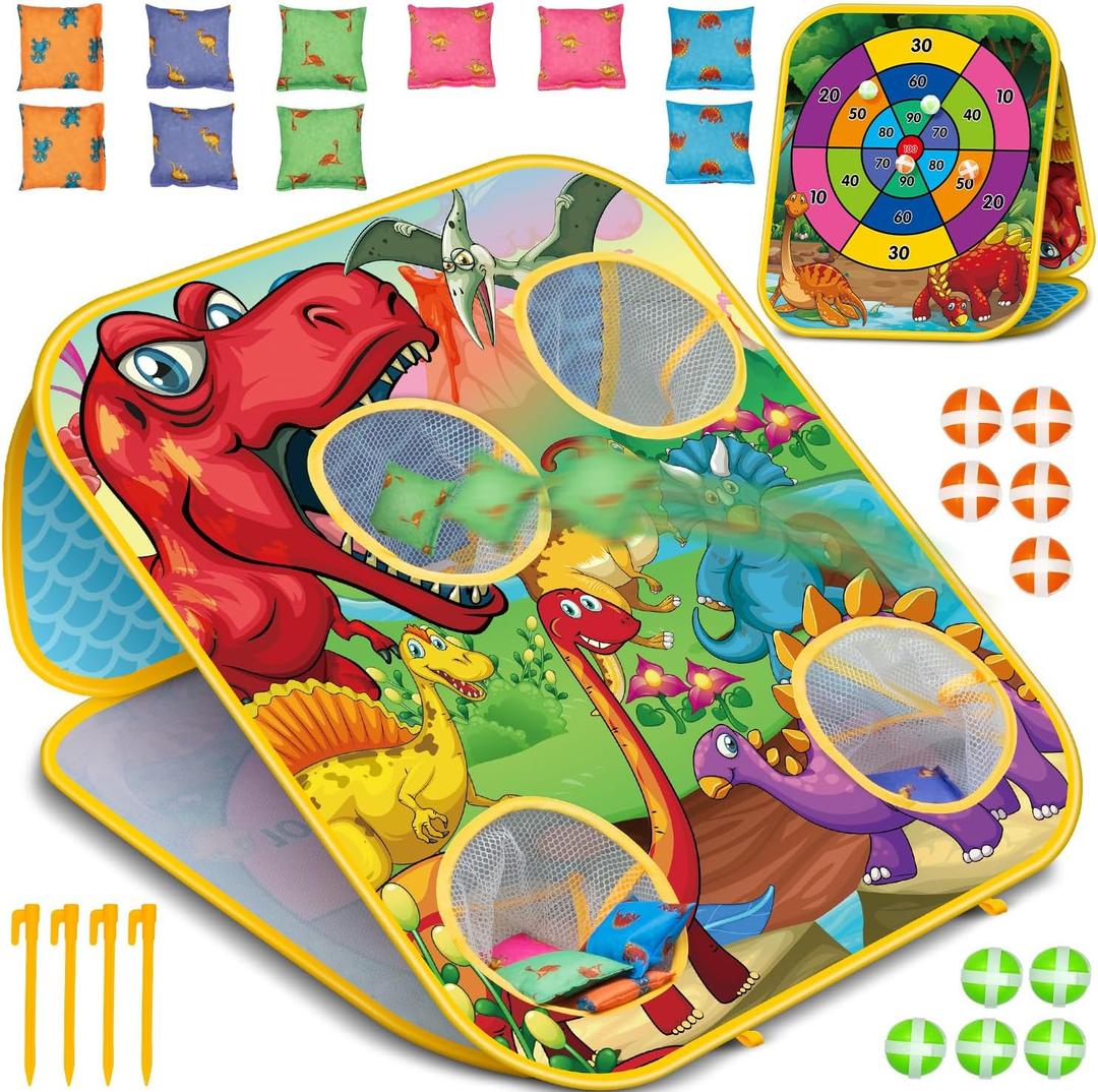 Bean Bag Toss Game for Kids - Cornhole Board Outdoor Toys for Toddlers -Party Activities Carnival Outside Yard Backyard Beach Lawn Games Toy for Kid Boys Girls Age 3 4 5 6 7 8 Year Old Birthday Gifts