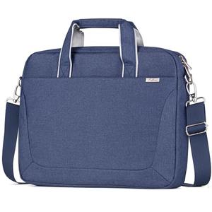 BAFFINA 15.6 16 Inch Laptop Shoulder Bag for Men Women, Waterproof Computer Carrying Case Messenger Bag with Strap, Laptop Briefcase for 14-15-16 Inch MacBook/ Chromebook/ Notebook Hp Dell Acer Asus, Blue