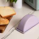 THE Butter Dish – Matte Ceramic Butter Keeper with Lid for Countertop Use – 2-Piece Round Design for Standard Butter Sticks – Microwave & Dishwasher Safe (Lavender)