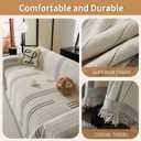 Boho Couch Covers for Sofa Washable Sofa Covers for 3 Cushion Couch Soft Non Slip Couch Covers for Sectional Sofa Dog Pet Furniture Protector (Light Gray, 91"*150")