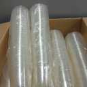 100PCS 14 oz Disposable Plastic Cups with Flat Lids and Clear Straws, Round Bottom To Go Iced Coffee Cups, BPA Free Holiday Cups for Smoothies, Cold Drinks, Coffee Shop, Juice Bars, Christmas Party