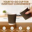 Gold Paper Coffee Cups 8oz 20-Pack | Disposable Hot Beverage Cups for Coffee, Tea, Cocoa, Espresso | Sturdy, Insulated & Leak-Resistant