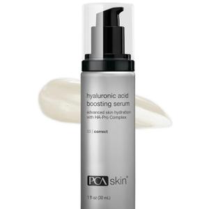 PCA SKIN Hyaluronic Acid Boosting Face Serum, Hyaluronic Acid Serum for Face Made with Niacinamide and Ceramides, Helps Reduce Fine Lines and Wrinkles and Delivers 24-Hour Moisturization, 1 oz Pump
