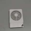 JISULIFE Small Desk Fan, Portable Travel with 4500mAh Battery, USB Rechargeable Folding Design for Flexibility, Strong Quiet Wind with 4 Speed Modes, Ideal Gifts for Office/Home/Camping - White