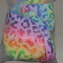 Girls One Piece Rash Guard Long Sleeve Swimsuits for Girls UPF 50+ Sun Protection Bathing Suits 3-16 Years (12-14 Years, Rainbow Leopard)