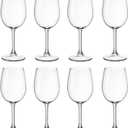 KX-WARE Classic Acrylic All-Purpose Wine Glasses, 19-ounce Plastic Stem Wine Glasses, set of 8 Clear
