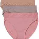 Warner's Women's Blissful Benefits Dig-Free Comfort Waistband Microfiber Hi-Cut 3-Pack XXL