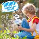 Aooess Bubble Machine for Kids Ages 4-8 Years Old: Light Up Bubble Wand for Parties Outside Toys for Toddlers 3-5 Automatic Bubble Machine Rechargeable Gifts for 3 + Year Old Girl Boy, 11.8 inches x 4.1 inches x 3.2 inches