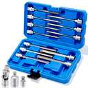 RIZOM 15-Piece 3/8" Drive Extra Long Torx Bit Socket Set, T10-T60 Star Bit Socket Set, CR-V and S2 Steel