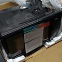 Emerson MW7302B Compact Countertop Microwave Oven with Touch Control, LED Display, 700W, 10 Power Levels, 6 Auto Menus, Glass Turntable and Child Safe Lock, 0.7 Cu., Ft. Black