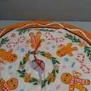 Candy Gingerbread Man Christmas Tree Skirt Xmas Tree Mat Halloween Thanksgiving Christmas Tree Ornaments Decorations Holiday Party Indoor Outdoor 36" (5)