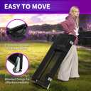 LUCKUP Portable DJ Facade Booth Table with Wheels, 41L x 20W DJ Stand Facade with Adjustable Feet, 2-Color Scrims & Carry Bag, Foldable DJ Booth for Weddings, Parties, Mobile DJs