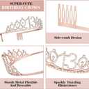 13th Birthday Decorations for Girls, Including 13th Birthday Crown/Tiara, Official Teenager Sash and Cake Topper, Number Candles, 13 Year Old Girl Gifts