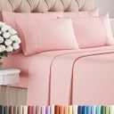 Queen 6 Piece Sheet Set - Comfy, Breathable & Cooling - Hotel Luxury Bedding for Women, Men, Kids, Teens & Children - 1 Flat & 1 Fitted Sheet & 4 Pillowcases w/ Deep Pockets - Wrinkle Free - Baby Pink