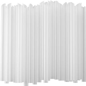 ALINK 100 PCS Clear Plastic Boba Straws, 1/2" Wide X 8 1/2" Long Disposable Smoothie Straws for Bubble Tea, Shakes, Popping Pearls