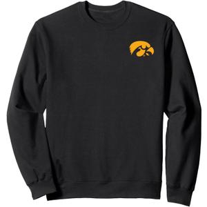Elite Authentics Iowa Hawkeyes Unisex-Adult Black, Small Classic Fit Sweatshirt