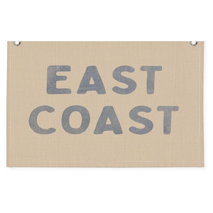 Blue Dorm Decor, Coastal Cowgirl Canvas Banner, Cowgirl Bedroom Western Room Decor for Teen Girls, East Coast Wall Hanging Flag