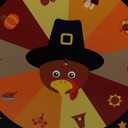 Soulchen 8 Inch Thanksgiving Games Turkey Spin The Wheel Game with Stand Tabletop Roulette of Fortune Turkey Prizes Spin Wheel for Family Thanksgiving Party Favor, Dry Erase Marker and Stickers