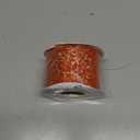 Ribbli Swirl Glitter Wired Ribbon, Red Organza Sheer with Gold Glitter Swirl Pattern and Gold Metallic Edge,2-1/2Inch x 10Yards Christmas Ribbon for Tree Decoration