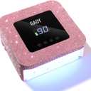 GAOY Cordless UV LED Nail Lamp for Gel Nails, Rechargeable UV Light, Professional Nail Dryer with 4 Timers, Automatic Sensor and Sensitive Mode for Fast Curing, Pink Diamond