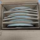 AmorArc Ceramic Plates Set of 6, 8.5 Inch Handmade Reactive Glaze Stoneware Plates set for Dessert, Salad, Appetizer,Dinner, Microwave & Dishwasher Safe, Scratch Resistant (Green Wheat)