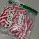 Red and White Striped Dog Halloween Costumes 2 Pcs Puppy Jumpsuit with Hat for Halloween Party (Red and White, Medium)