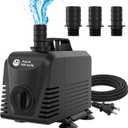 AquaMiracle Submersible Water Pump Aquarium Water Pump with Flow Control, Pond Pump Fountain Pump for Pond, Fountain, Waterfall, Statuary, Water feature, Hydroponics (550GPH, 35W)