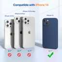 Miracase Designed for iPhone 14 Case with Screen Protector,[Upgraded Enhanced Camera Protection],Shockproof Liquid Silicone Case with Microfiber Lining, 6.1 inch,Dark Blue