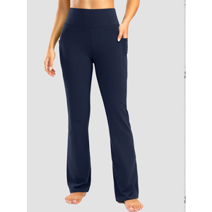 Gradual High Waist Flare Leggings, Size L, Navy