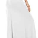 American Trends Plus Size Skirts for Women Stretch Maxi Skirt Womens Long Plus Size Skirts Casual Long Maxi Skirt White 3X-Large