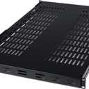 StarTech.com 1U Adjustable Vented Server Rack Mount Shelf - 175lbs - 19.5 to 38in Adjustable Mounting Depth Universal Tray for 19" AV/ Network Equipment Rack - 27.5in Deep , TAA (ADJSHELF)