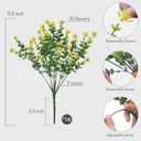Artificial Flowers for Outdoors, Faux Flowers for Outdoor planters, 16 Bundles Fake Flowers UV-Anti for Decoration, Outdoor Faux Plants, Yellow+Purple+White+Pink
