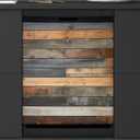 Wooden Dishwasher Magnet Cover Decorative Refrigerator Covers Magnetic Reusable Dishwasher Door Cover Kitchen Appliance Sticker Cover 23x26Inch